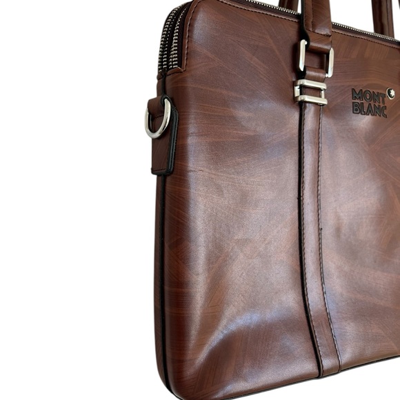 Mont Blanc Rich Brown Leather Briefcase - Picture 4 of 14